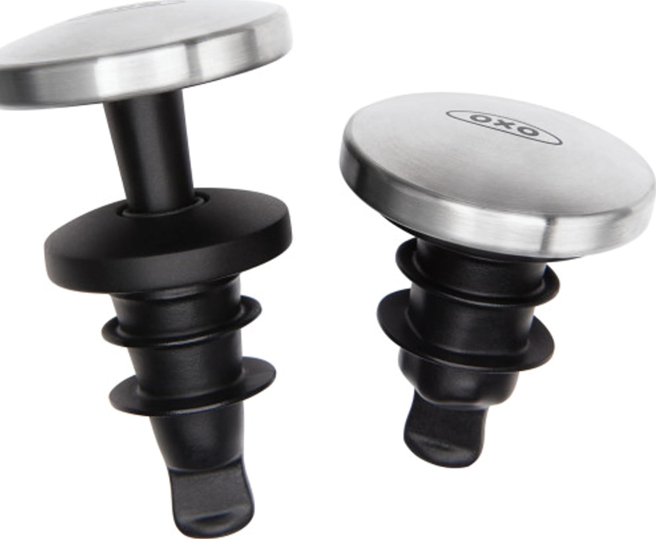 OXO SteeL tapón frente pack mostrando diseño y utilidad