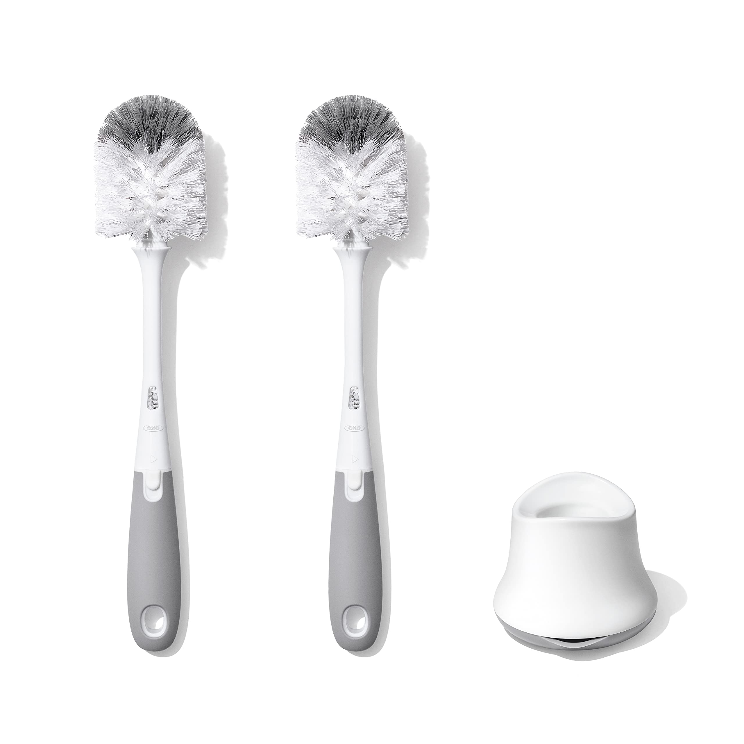 OXO Tot pack frontal de 2 cepillos para biberón, limpieza versátil