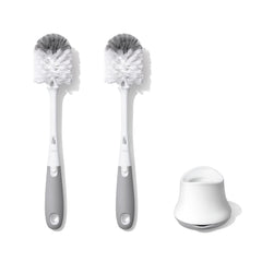 OXO Tot pack frontal de 2 cepillos para biberón, limpieza versátil