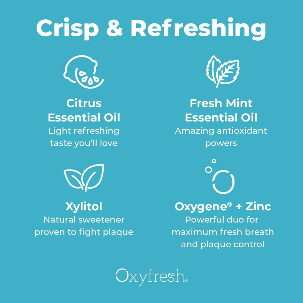 Oxyfresh en baño moderno sugiriendo uso diario y frescor natural
