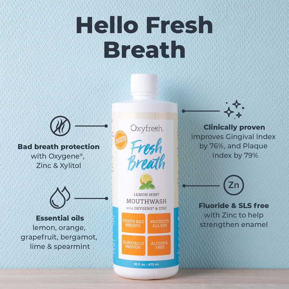 Oxyfresh textura y dispensador en primer plano para uso controlado