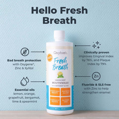 Oxyfresh textura y dispensador en primer plano para uso controlado