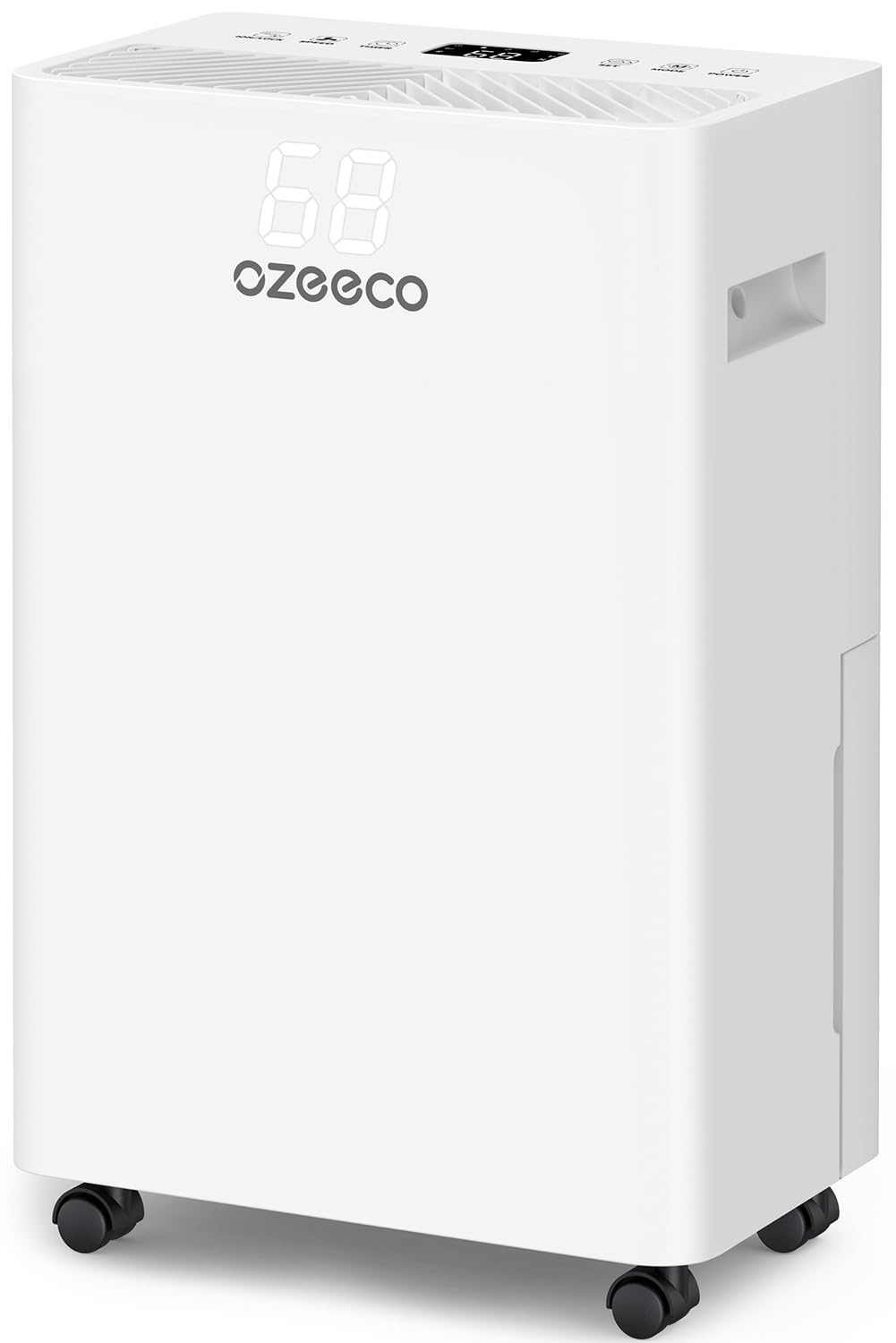 ozeeco vista frontal con controles y panel fácil de usar, mayor conveniencia