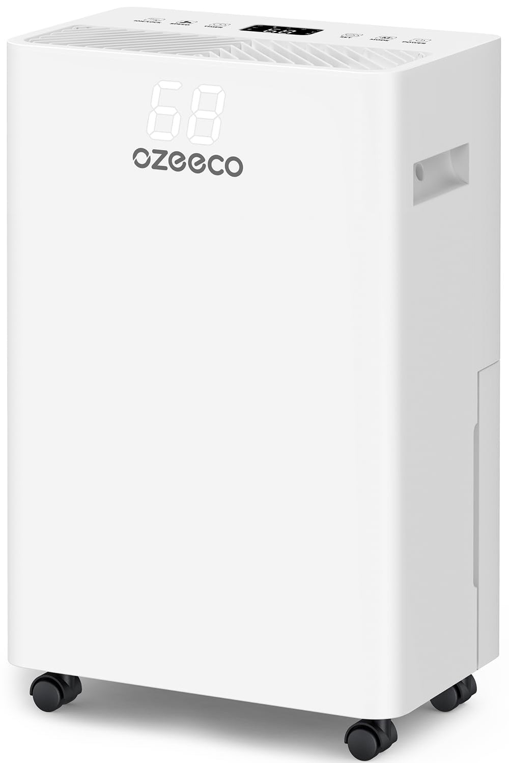 ozeeco vista frontal con controles y panel fácil de usar, mayor conveniencia