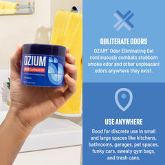 Ozium gel en uso dentro de un coche aportando aroma duradero y controlado