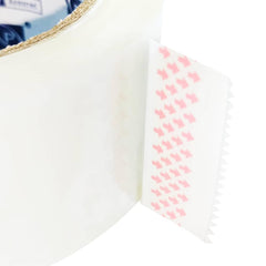 P PERFECTAPE rollo junto a una regla para mostrar ancho y longitud útiles