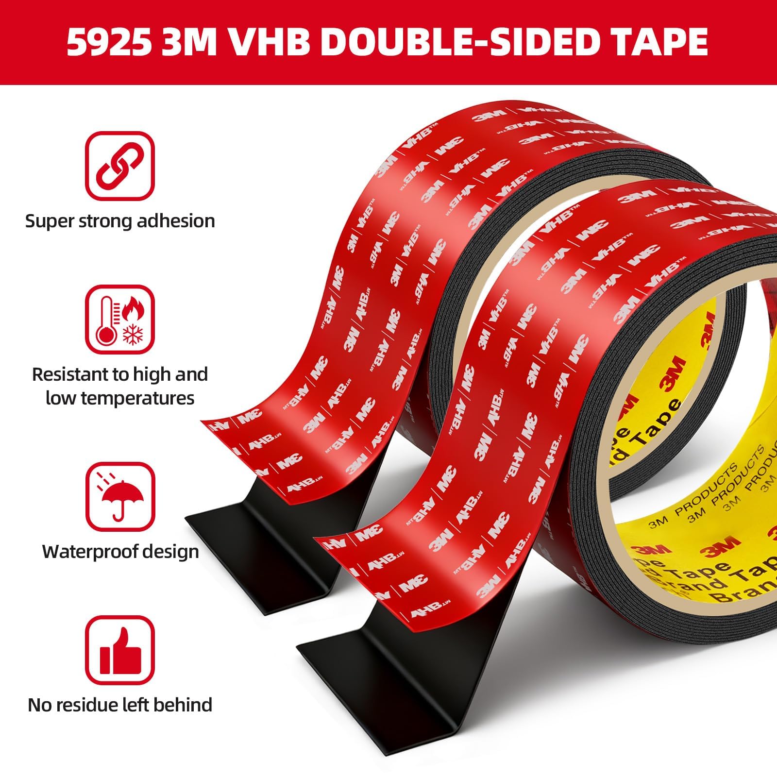 P7yaumy 3M 5925 adhesive edge detail demonstrating strong bond