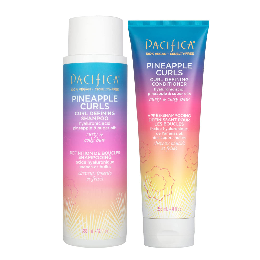 Pacifica envases frontales del set mostrando diseño y beneficio de definición