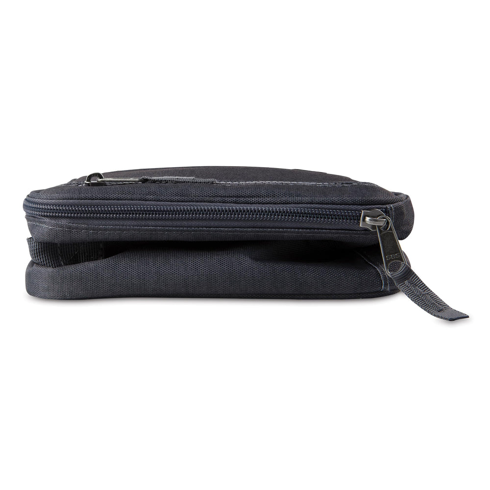 PackIt collapsed flat for compact storage in freezer or backpack, saving space
