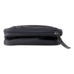 PackIt collapsed flat for compact storage in freezer or backpack, saving space