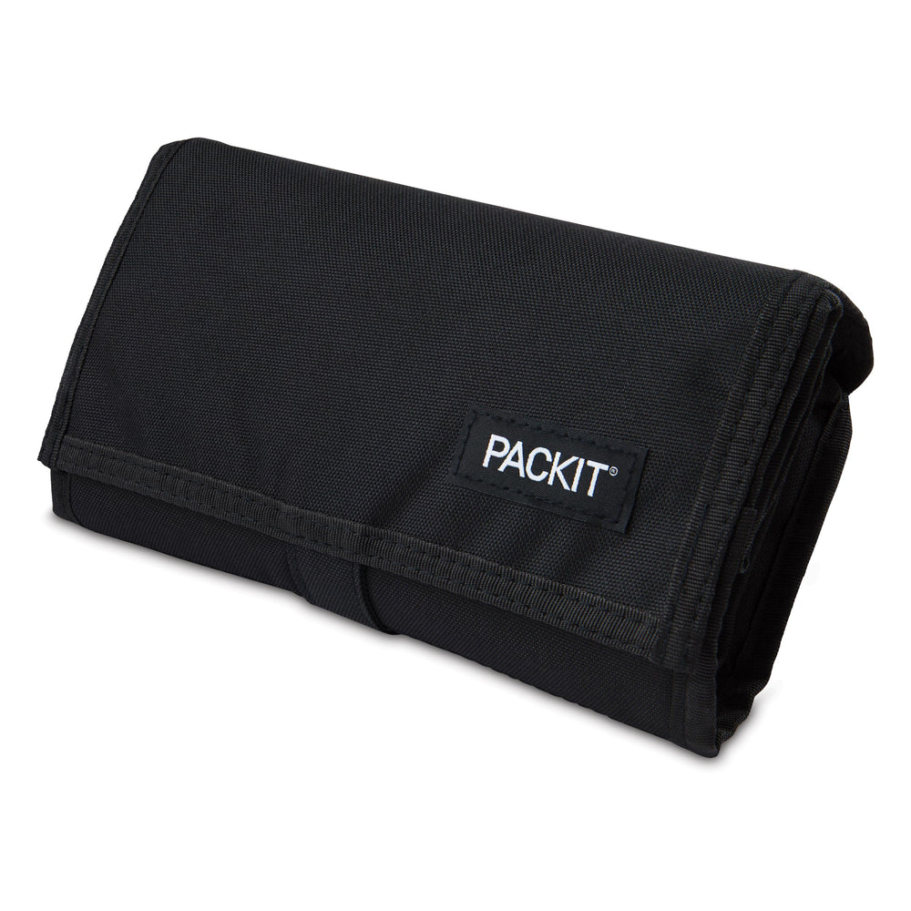PackIt folded flat in freezer showing compact storage and easy preparation benefit