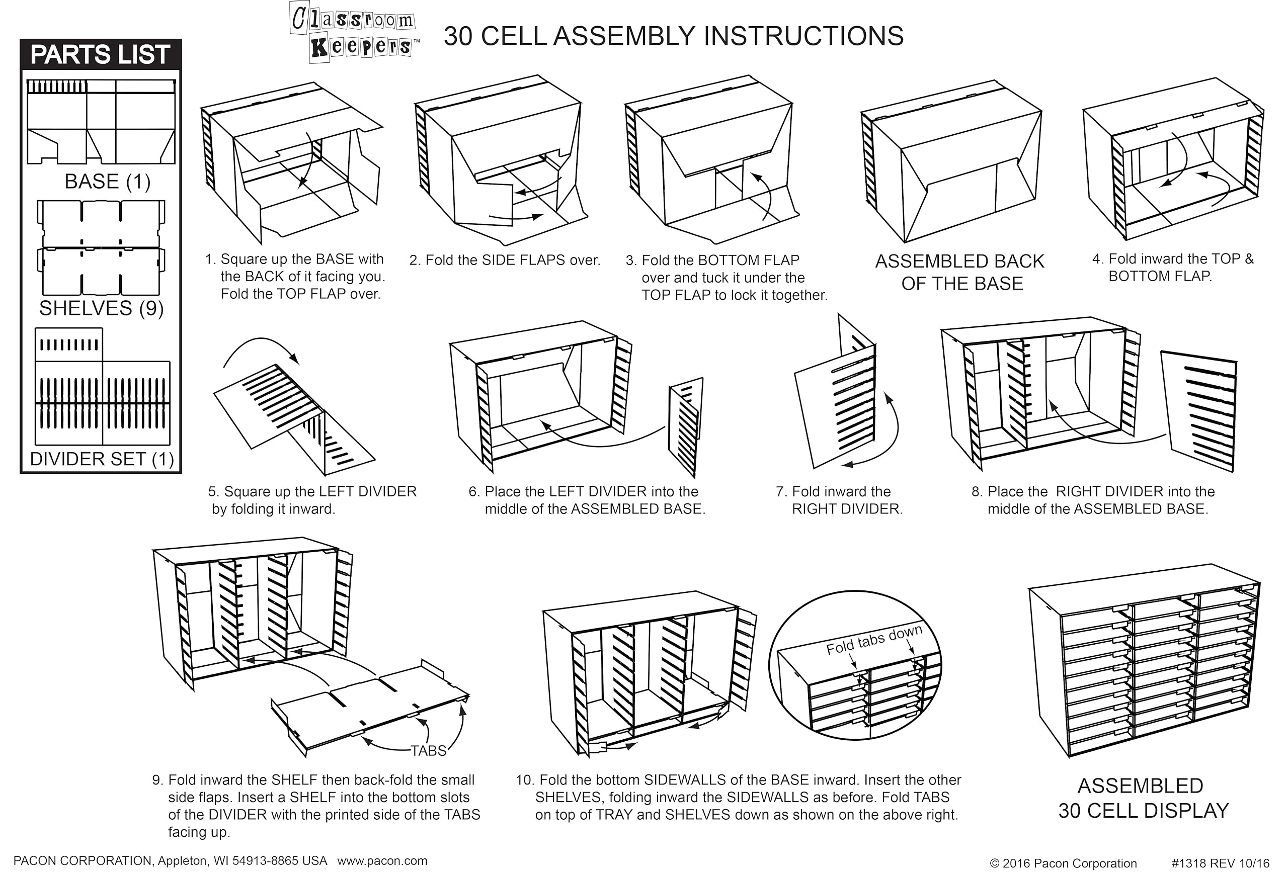 Pacon Classroom Keepers instrucciones y montaje sencillo en menos pasos