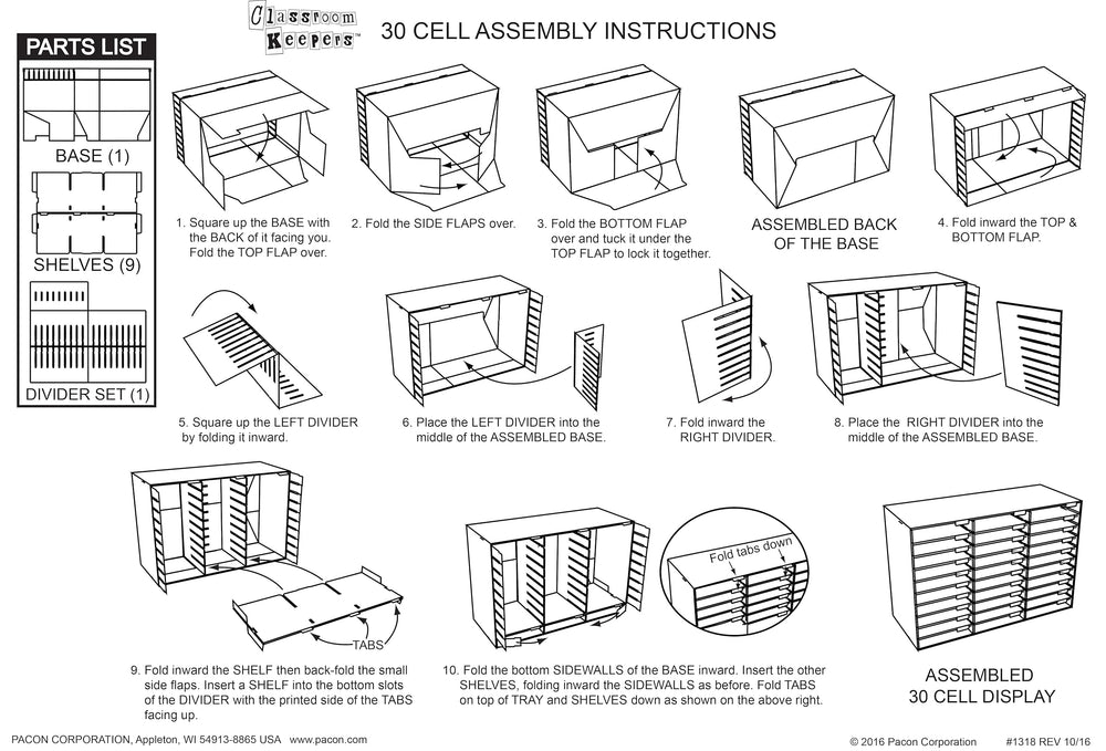 Pacon Classroom Keepers instrucciones y montaje sencillo en menos pasos