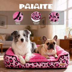 Paiaite perro pequeño durmiendo, cama ofrece soporte y calma