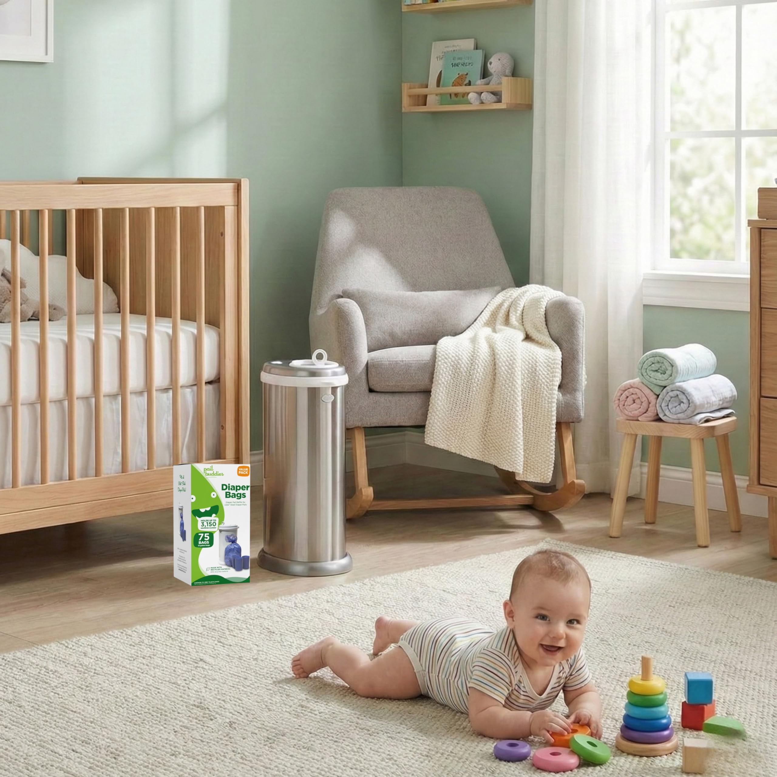 Pail Buddies en nursery con aroma sutil manteniendo ambiente fresco