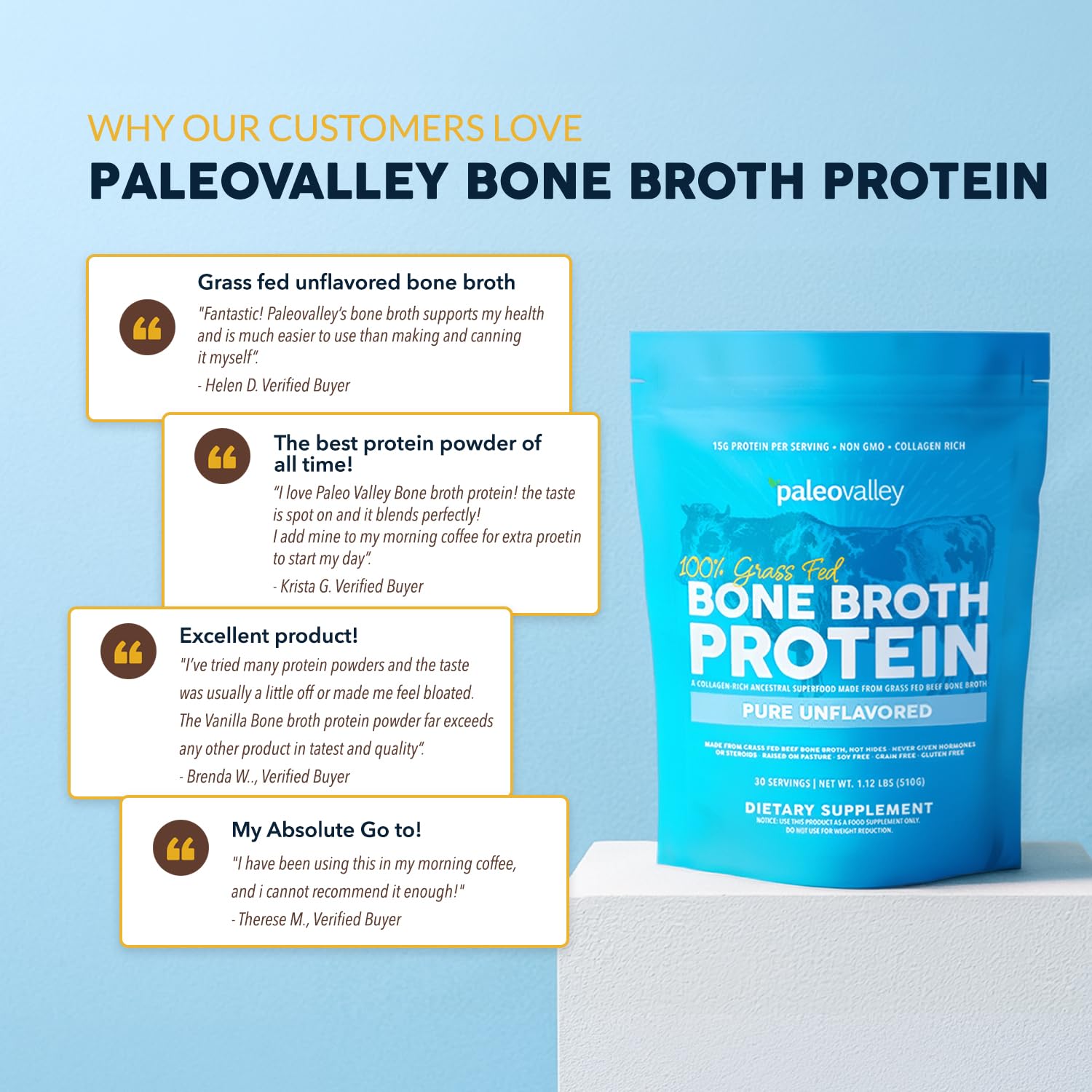Paleovalley polvo disuelto en café caliente para refuerzo proteico