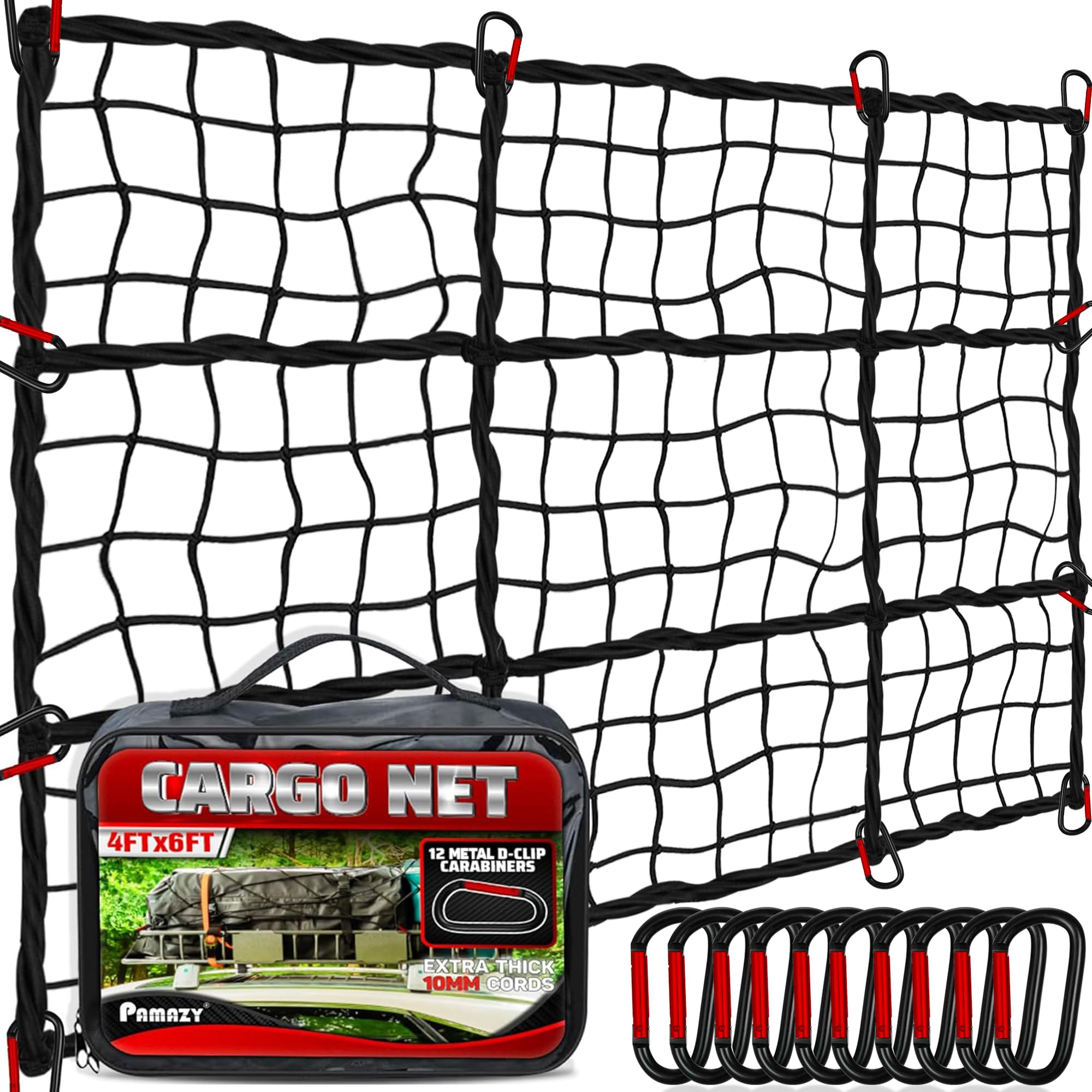 PAMAZY red de carga frontal mostrando cobertura completa y protección