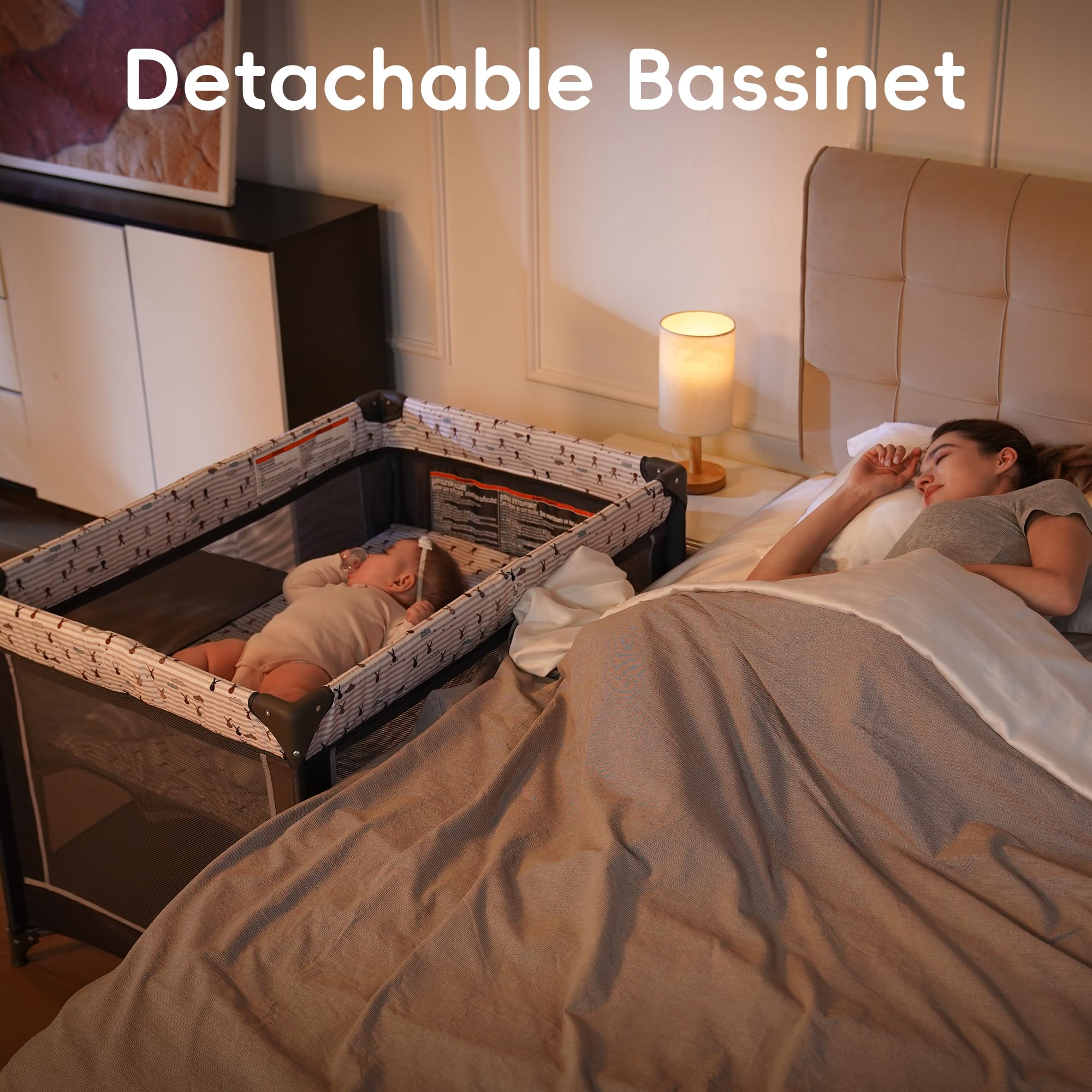 Pamo Babe bebé durmiendo para mostrar uso seguro y visible
