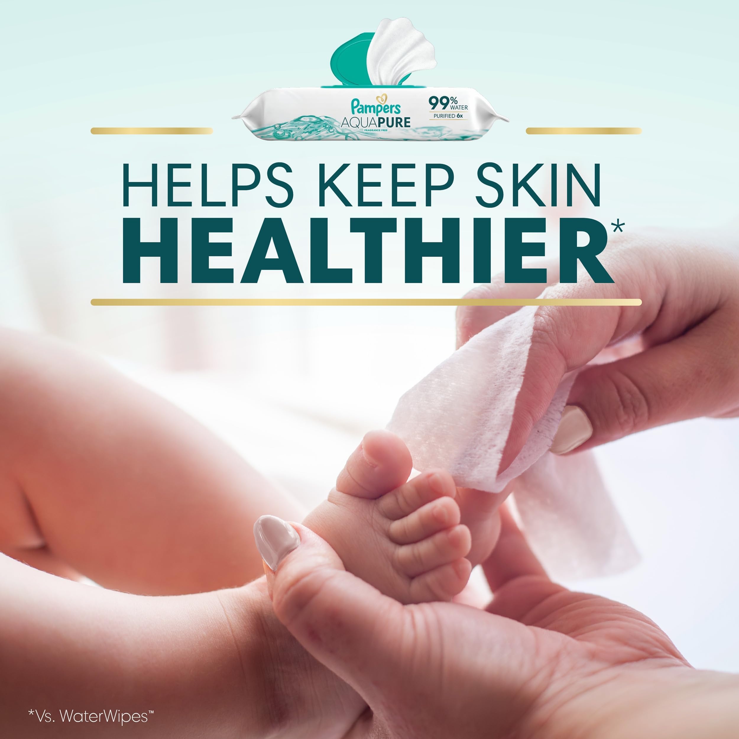 Pampers detalle de ingredientes mínimos para piel sensible