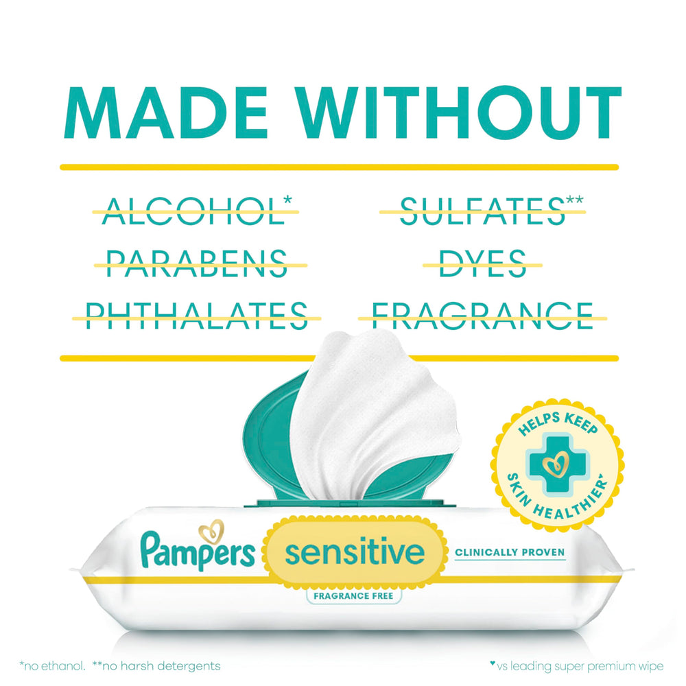 Pampers etiqueta con aprobaciones dermatológicas visibles y confianza