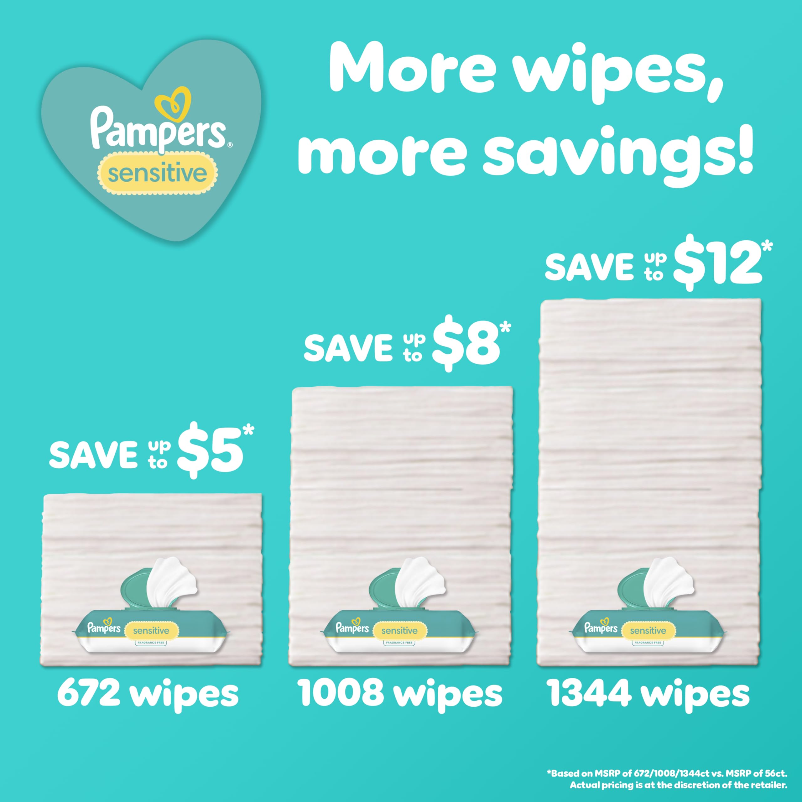 Pampers Toallitas Sensitive uso en cambiador limpiando delicadamente al bebé