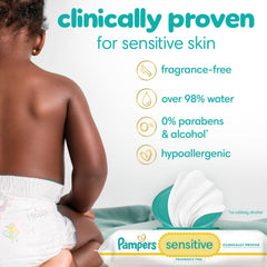 Pampers tapa flip-top mantiene las toallitas húmedas y seguras