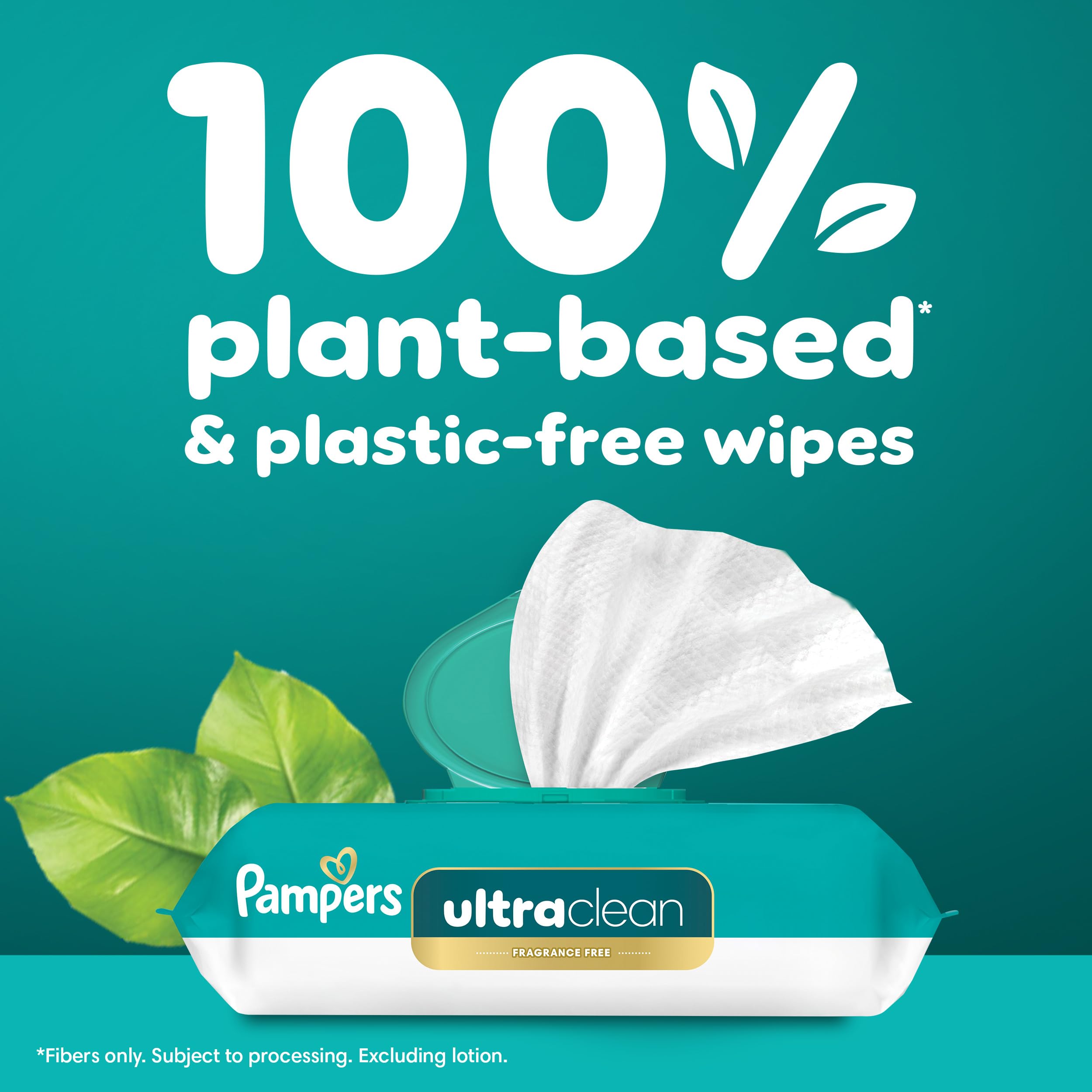 Pampers Ultraclean comparación de escala junto a juguete para tamaño