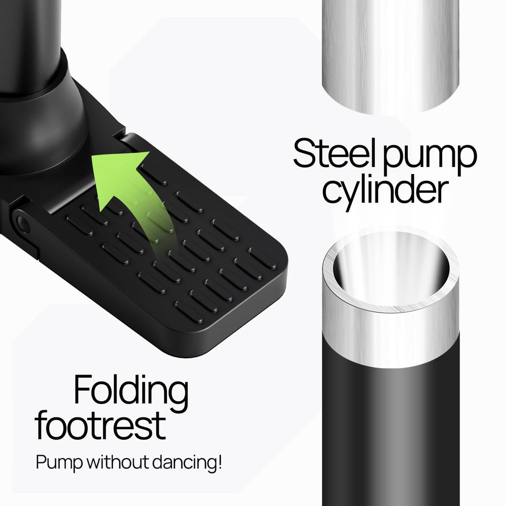 panaride cabezal dual compatible con válvulas Presta y Schrader