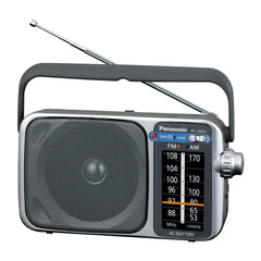 Panasonic RF-2400D vista frontal mostrando controles y diseño, práctico para uso diario