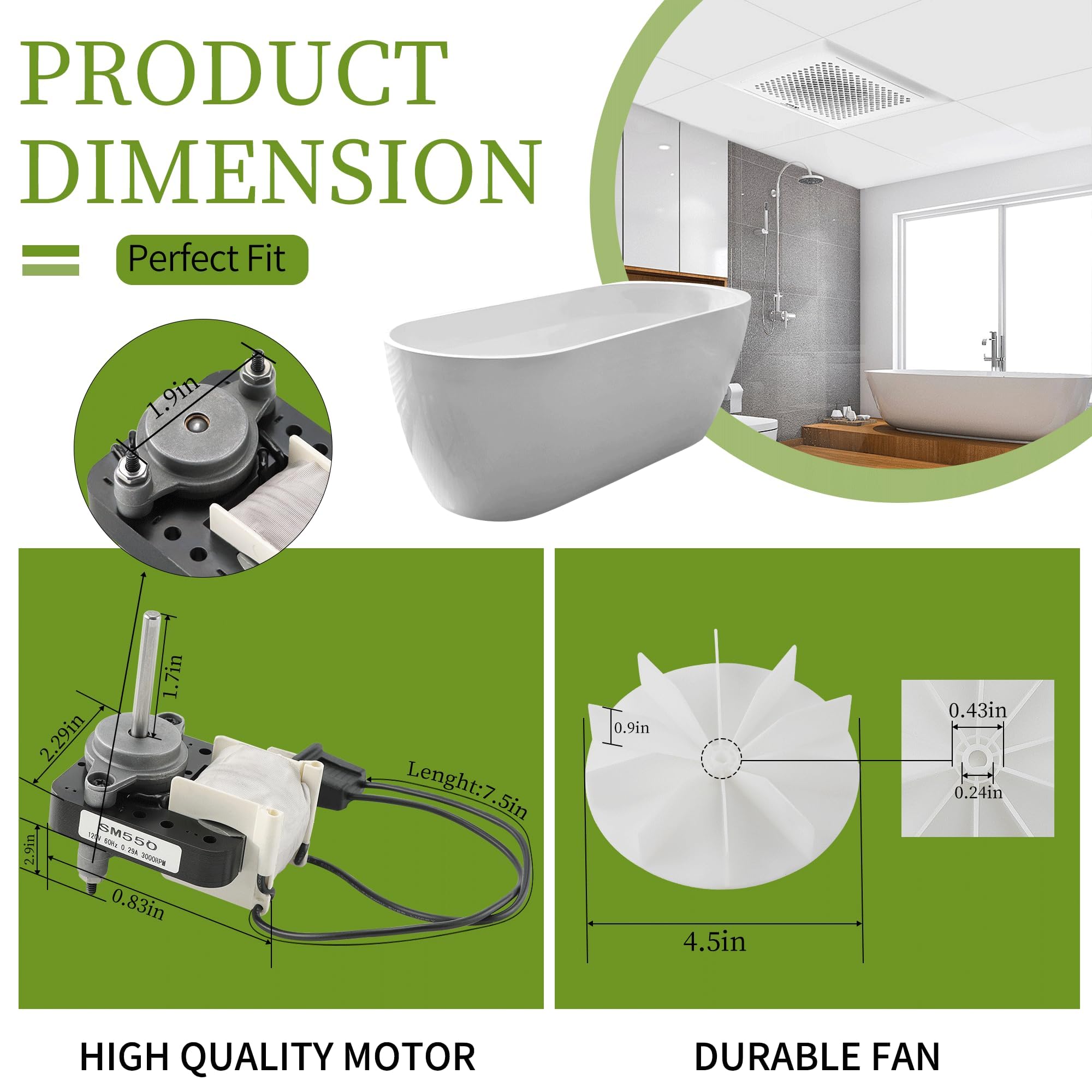 PANDEELS motor instalado en extractor demostrando compatibilidad