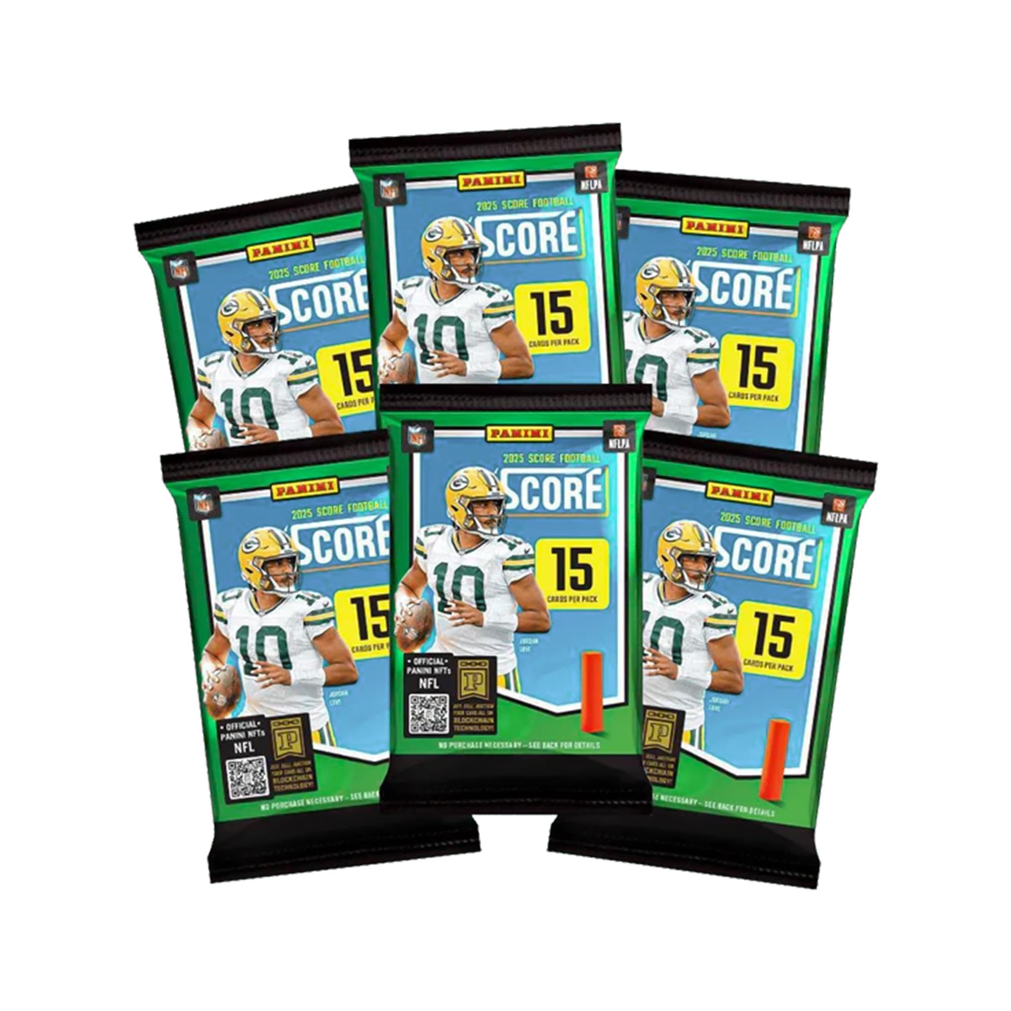 Panini packs abiertos con cartas rookie y base visibles para emoción de ripping