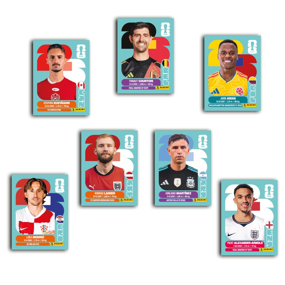 Panini sobre abierto con pegatinas a la vista que facilita encontrar jugadores