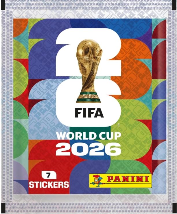 Panini primer plano de varias pegatinas para apreciar diseño y calidad