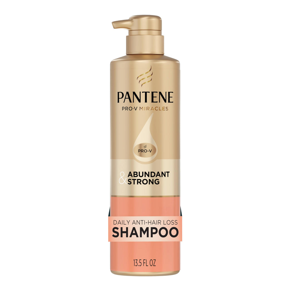 Pantene frasco frontal mostrando el embalaje y beneficio de raíces fuertes