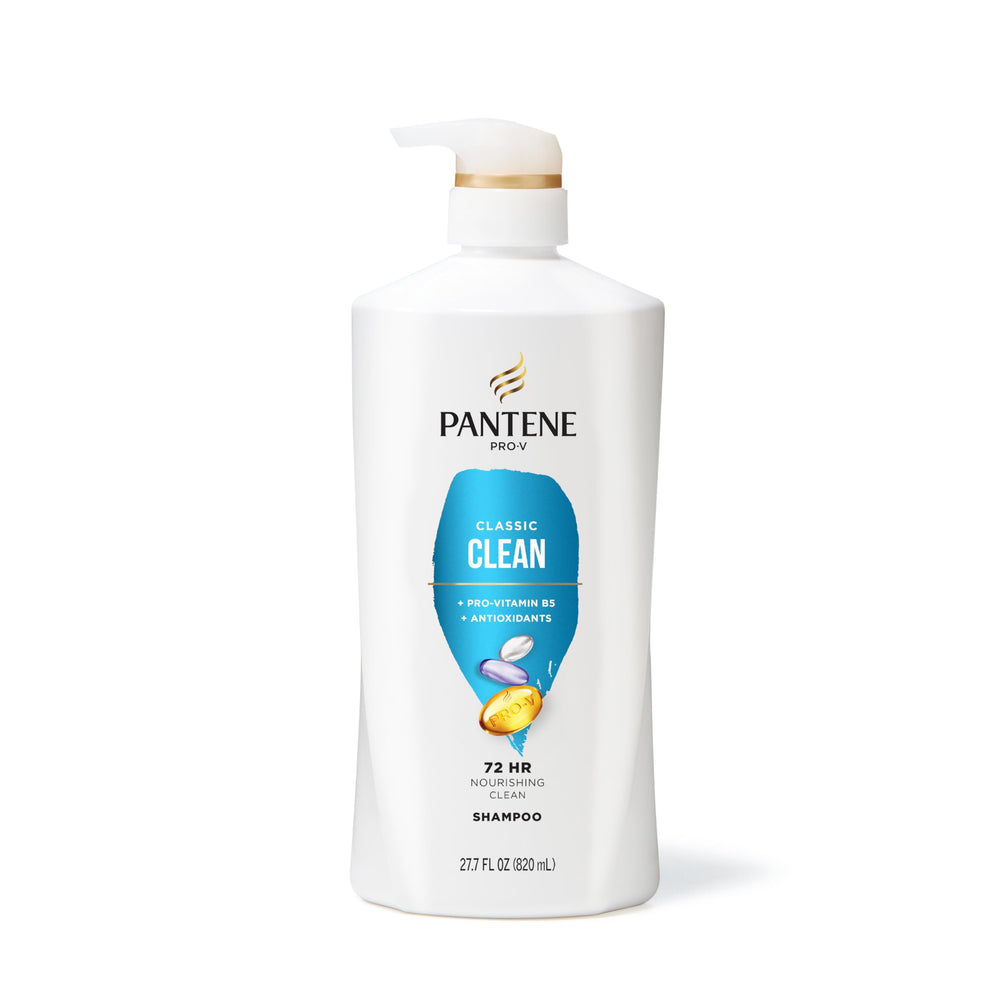Cabello brillante tras usar Pantene Classic Clean mostrando acabado sano y manejable