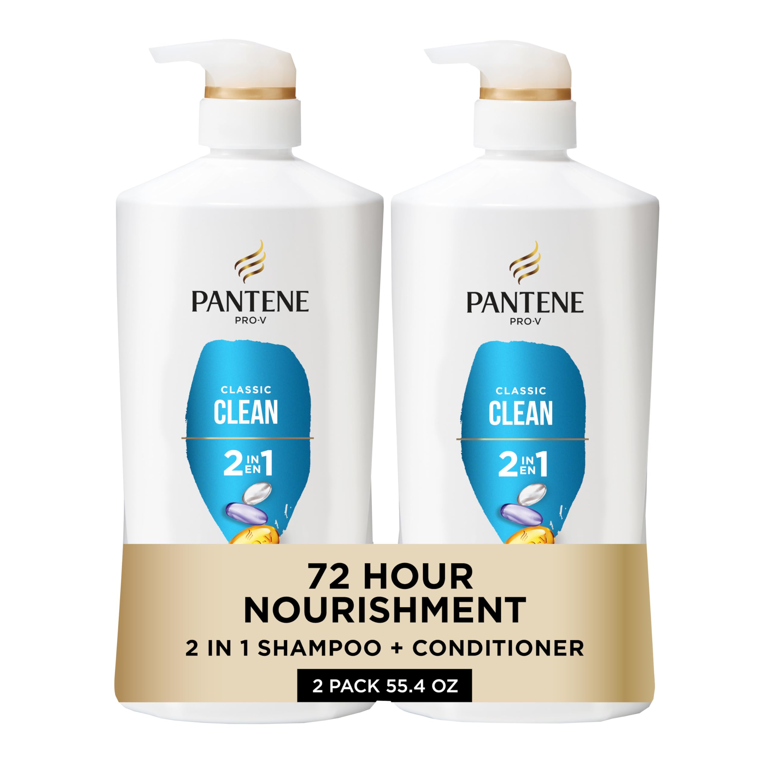 Pantene Classic Clean frontal mostrando envase grande y beneficio de limpieza