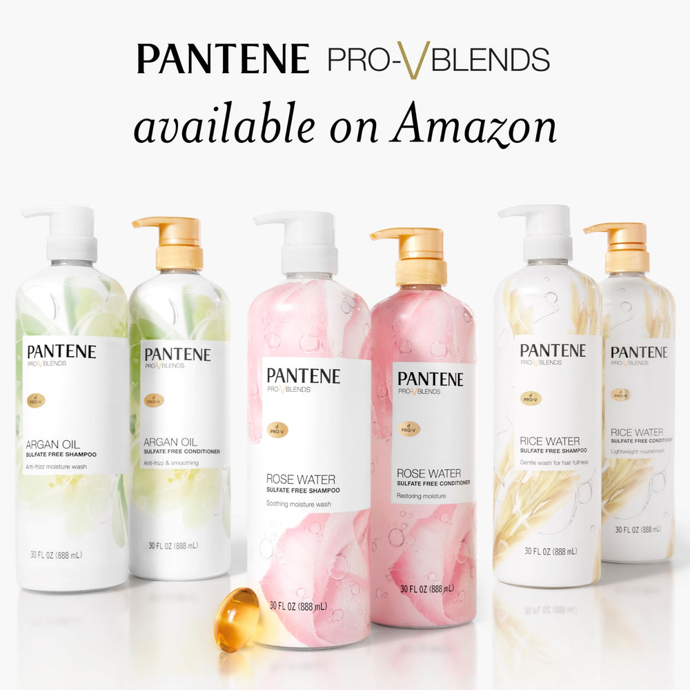 Pantene comparación de tamaño con manos destacando valor de 30 oz