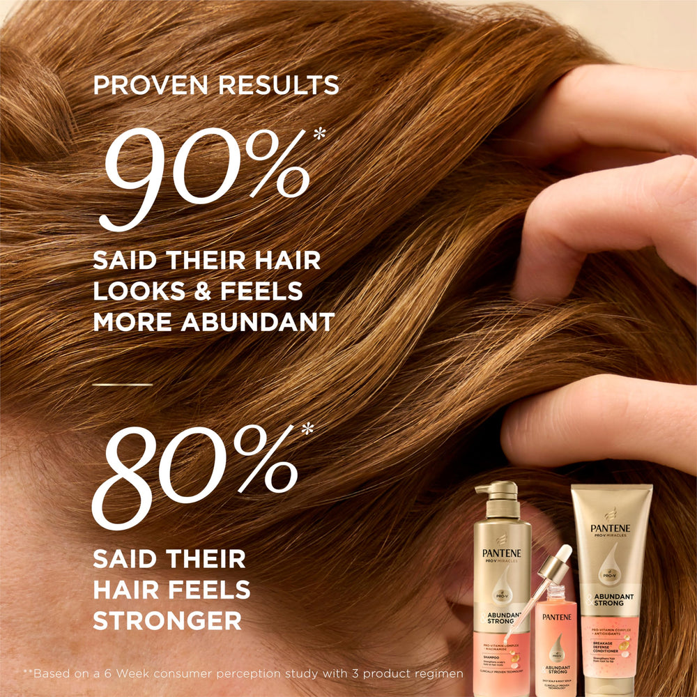 Pantene comparación antes y después para mayor volumen y retención de cabello