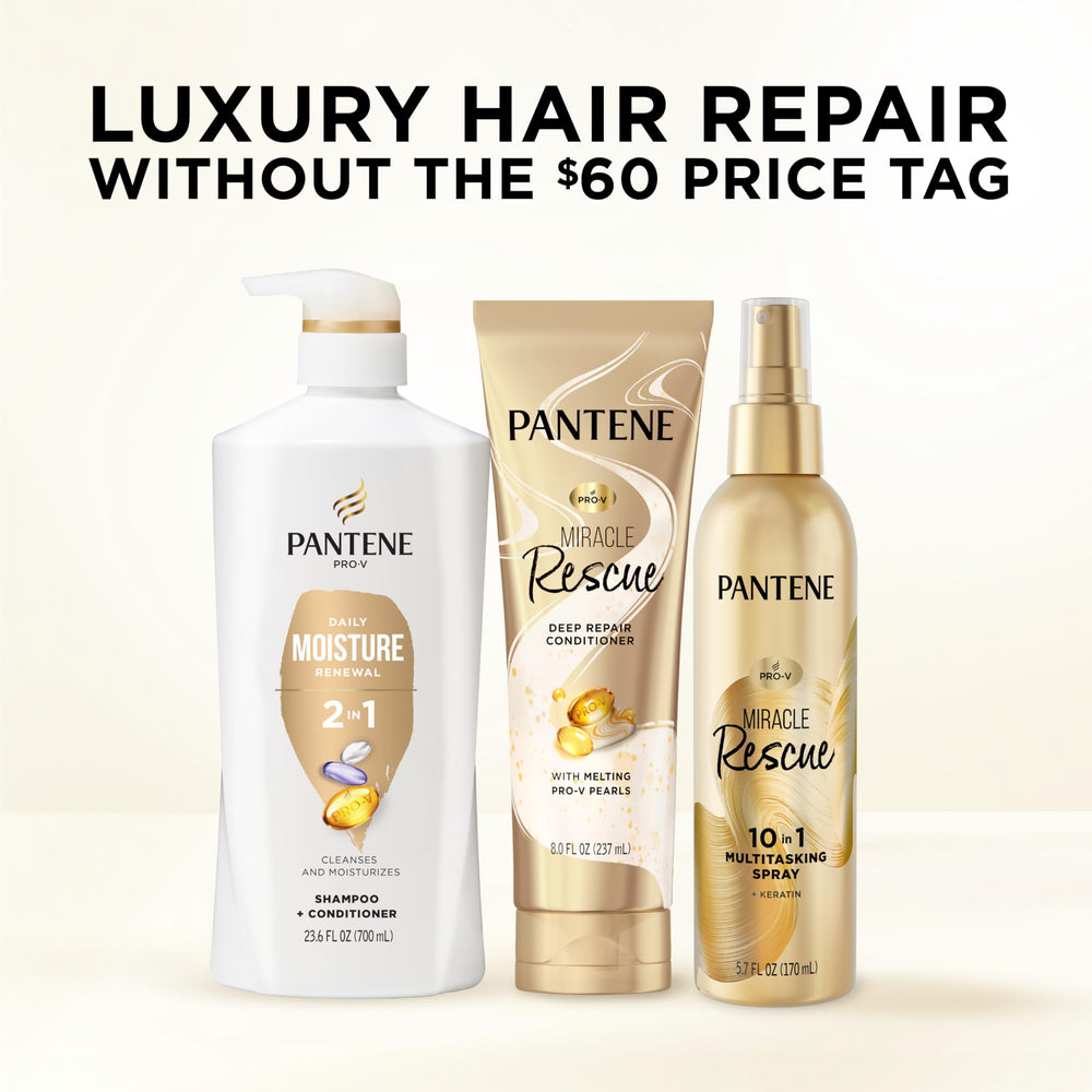 Pantene closeup de ingredientes Pro‑V que fortalecen y protegen la fibra capilar