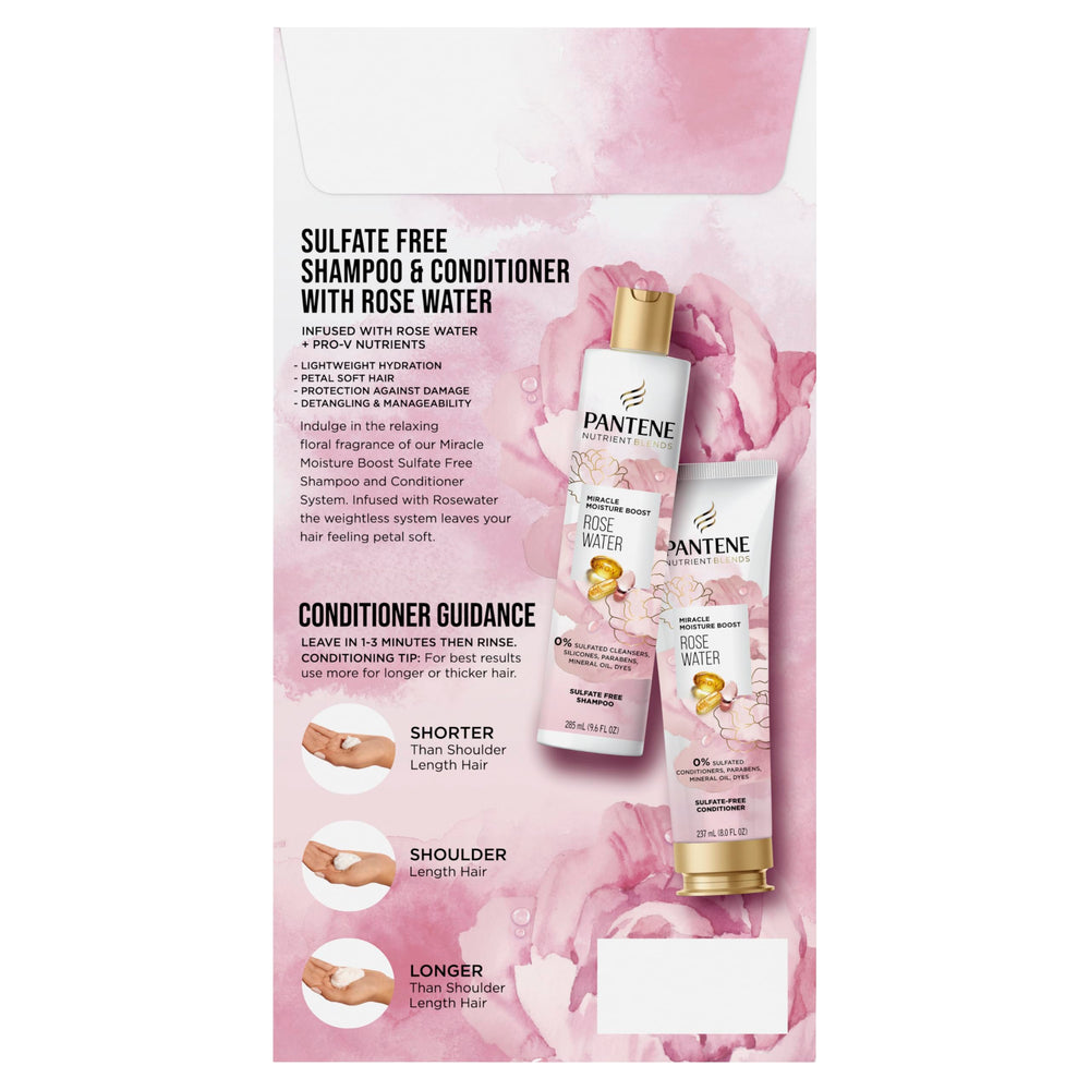 Pantene etiqueta que destaca fórmula sin sulfatos y limpieza gentil