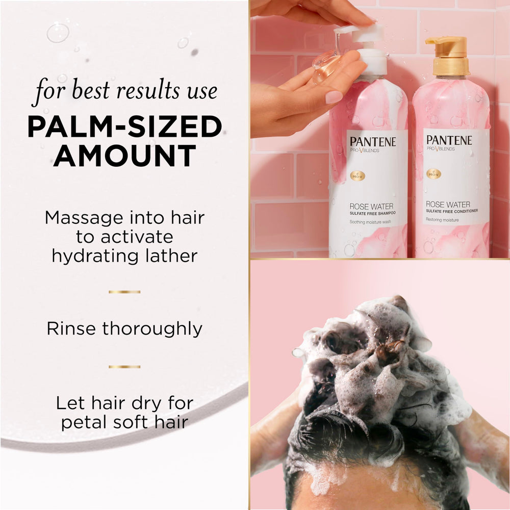 Pantene producto en baño transmitiendo rutina relajante y aroma floral