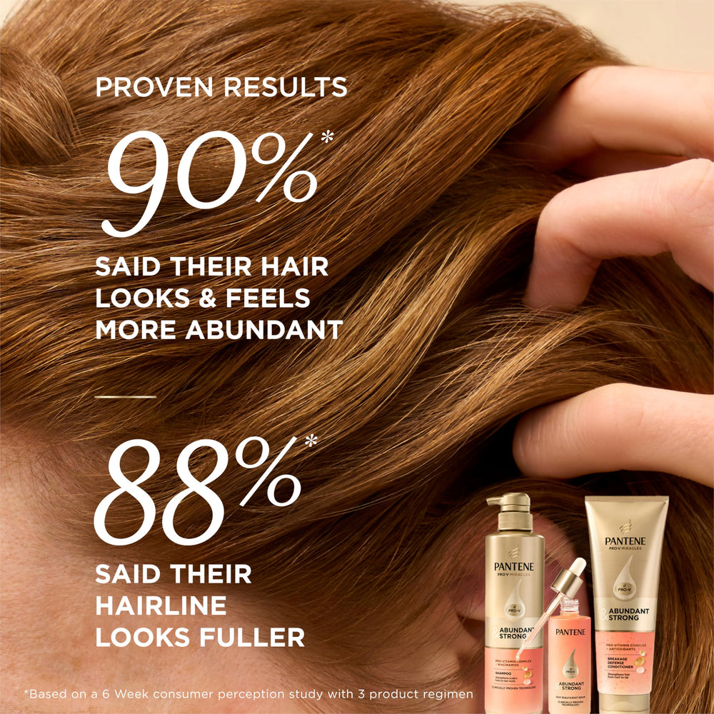 Pantene etiqueta del producto con ingredientes y beneficios visibles
