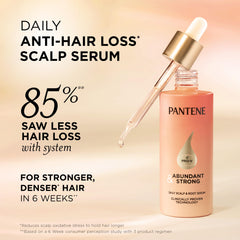 Pantene pipeta y textura del suero enfocada para aplicación precisa