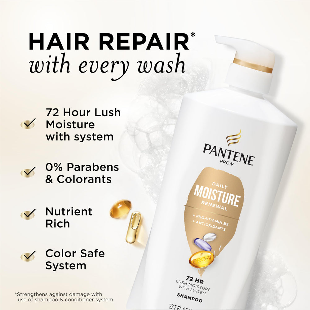 Pantene textura de espuma cremosa con nutrientes para limpieza e hidratación