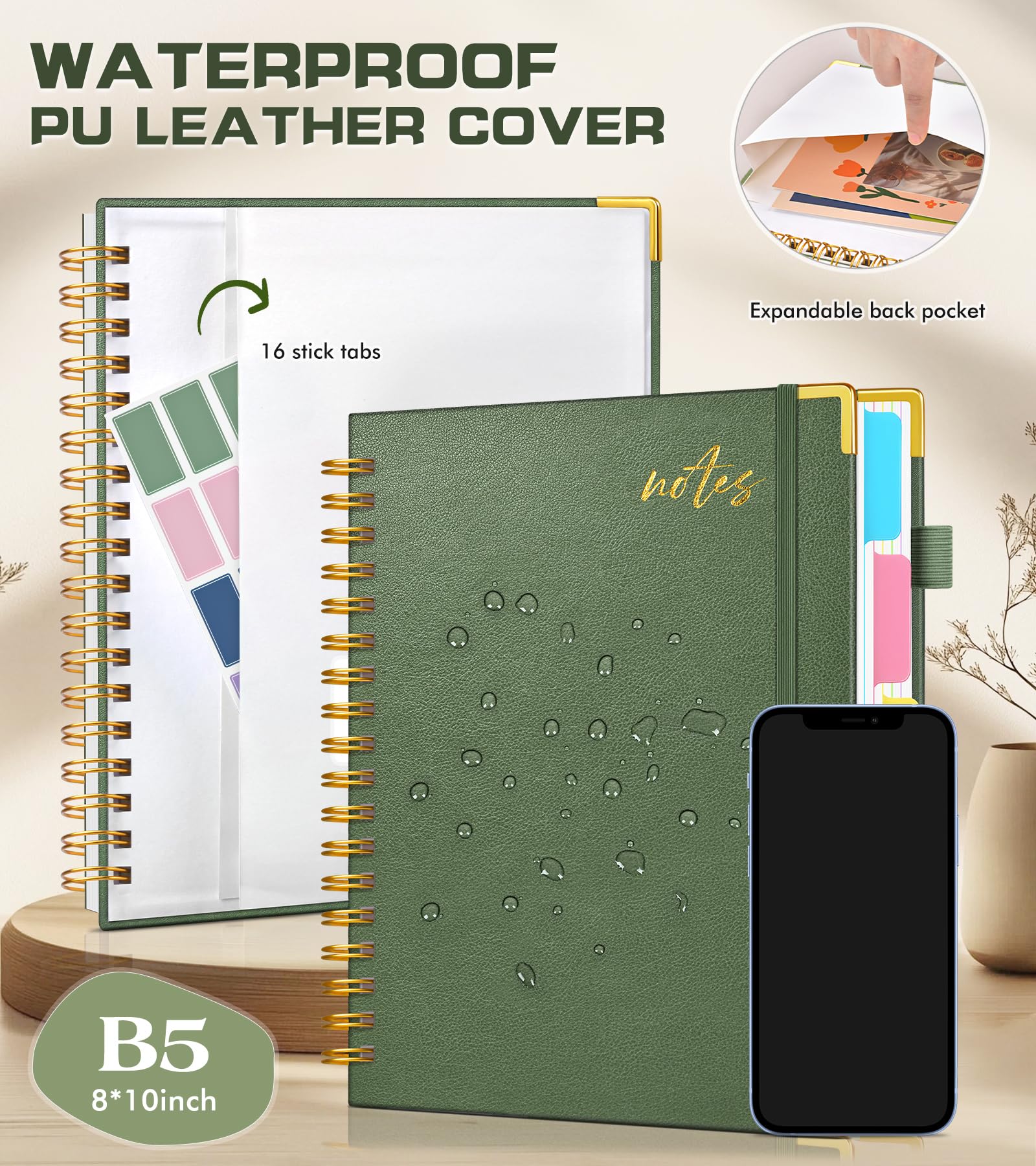 PAPEJOON cuaderno abierto 180° para escribir cómodo y estable