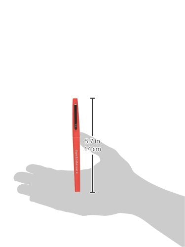 Paper Mate trazo de tinta roja demostrando color vivo y sin sangrado