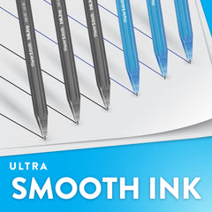 Paper Mate close-up de la tinta fluyendo del InkJoy 100RT demostrando escritura suave