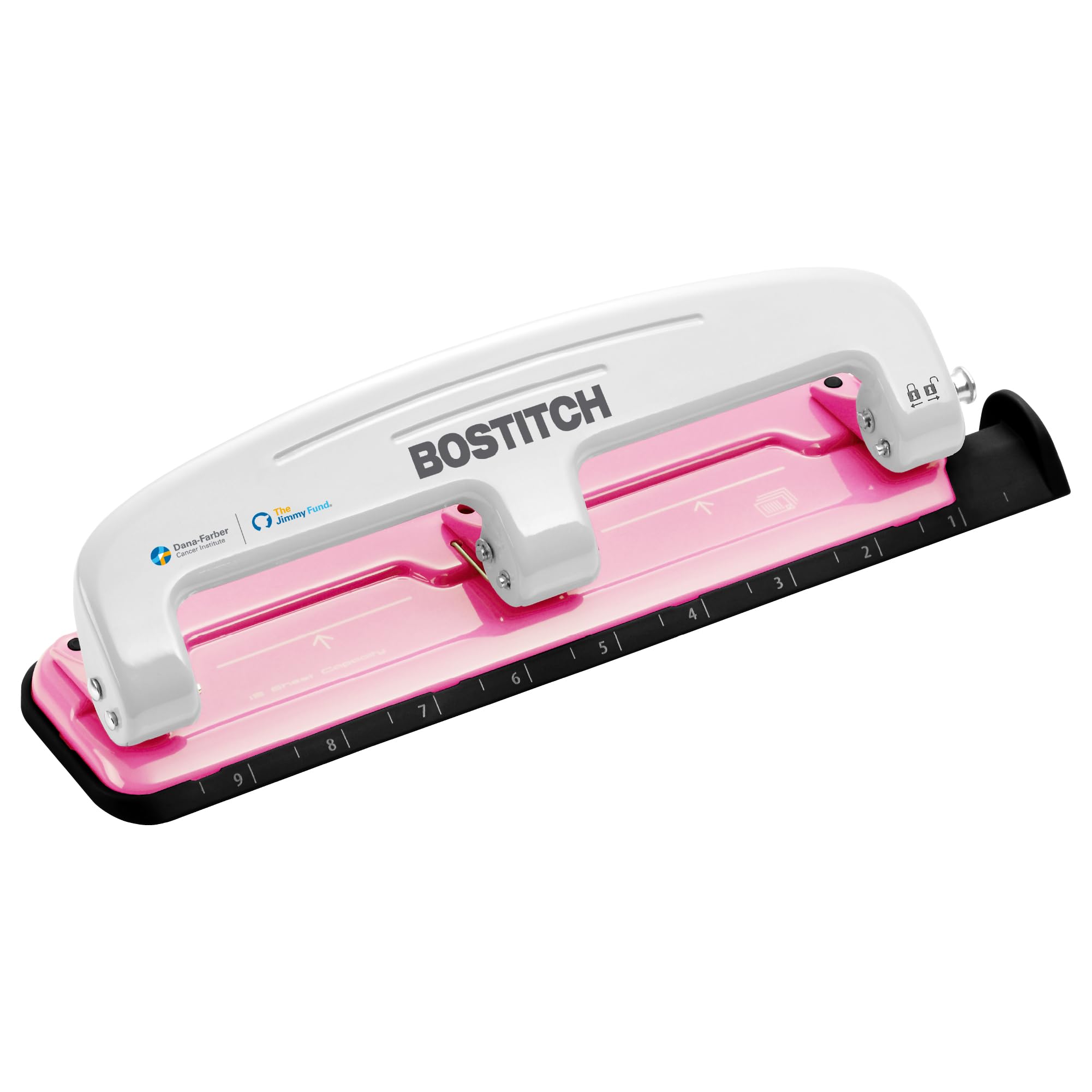 PaperPro inCOURAGE 12 frontal mostrando diseño rosa y estabilidad