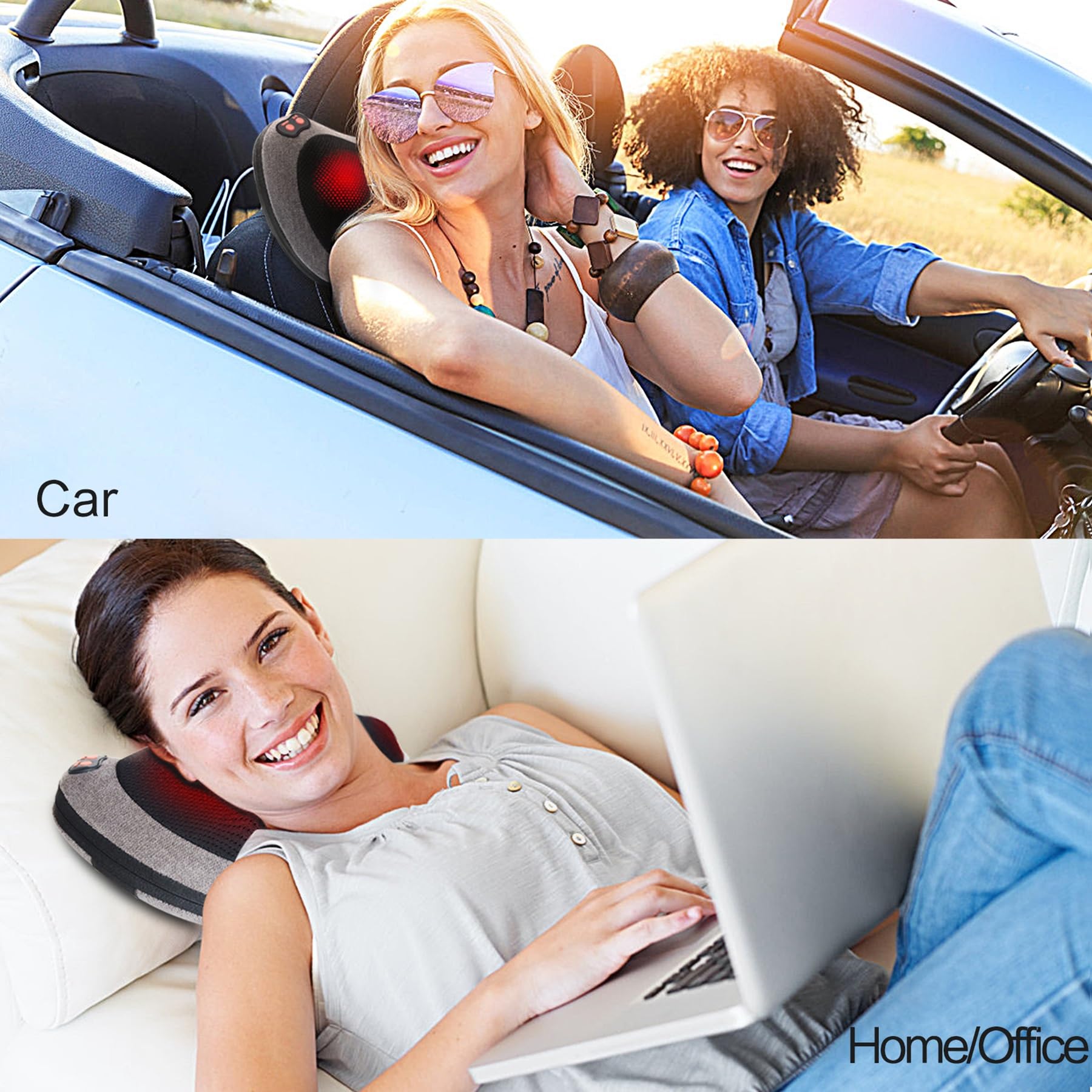 Papillon en asiento de coche con adaptador 12V para relajación en viaje