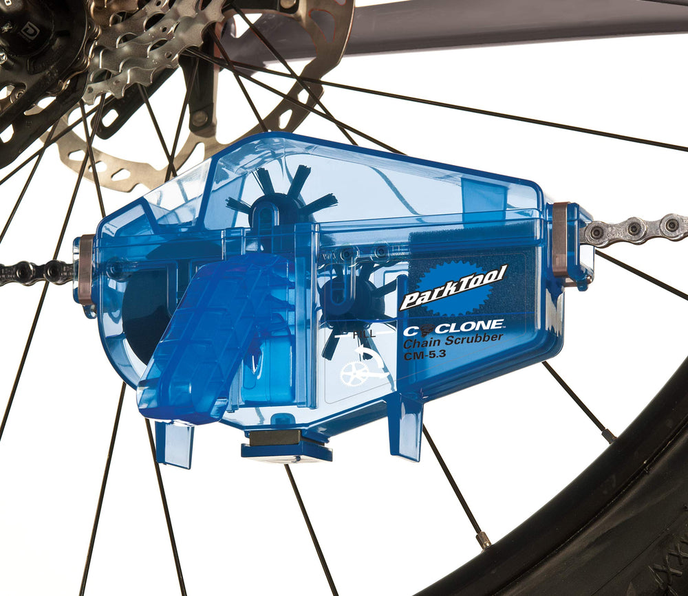 Park Tool CM-5.3 detalle de la esponja interna que minimiza goteos y residuos